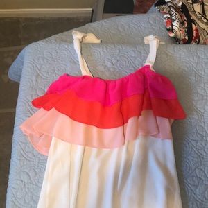 Entro Inc
Tiered Ruffled Top in Ivory Combo